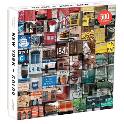 GALISON Čtvercové puzzle Barevný New York 500 dílků