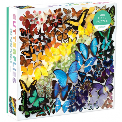 GALISON Čtvercové puzzle Duhoví motýli 500 dílků ~ 1