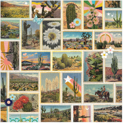 GALISON Čtvercové puzzle Malovaná poušť 500 dílků ~ 2