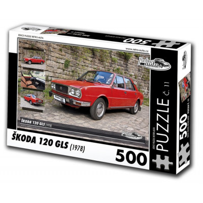 RETRO-AUTA Puzzle č. 11 Škoda 120 GLS (1978) 500 dílků