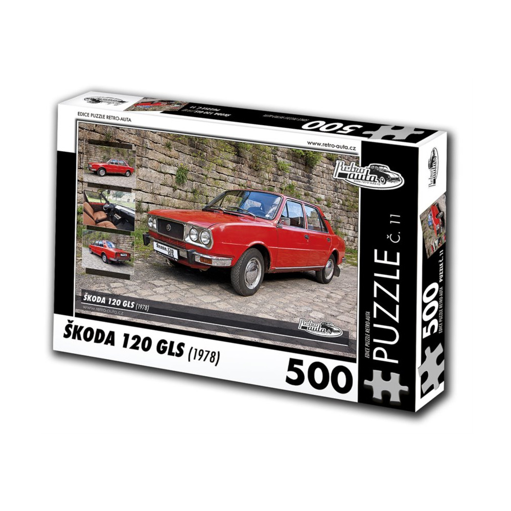 RETRO-AUTA Puzzle č. 11 Škoda 120 GLS (1978) 500 dílků