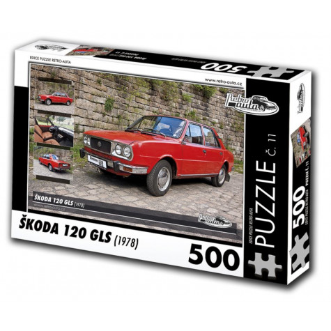 RETRO-AUTA Puzzle č. 11 Škoda 120 GLS (1978) 500 dílků