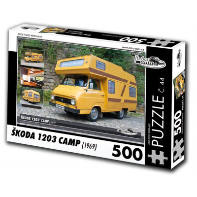 RETRO-AUTA Puzzle č. 44 Škoda 1203 Camp (1969) 500 dílků