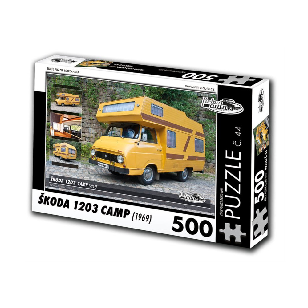 RETRO-AUTA Puzzle č. 44 Škoda 1203 Camp (1969) 500 dílků