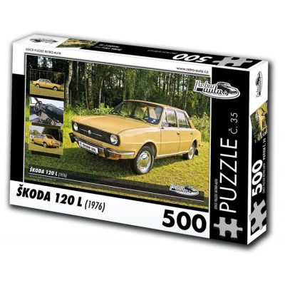 RETRO-AUTA Puzzle č. 35 Škoda 120 L (1976) 500 dílků