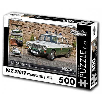RETRO-AUTA Puzzle č. 73 VAZ 21011 Volkspolizei (1975) 500 dílků