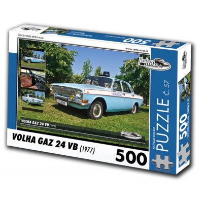 RETRO-AUTA Puzzle č. 57 Volha Gaz 24 VB (1977) 500 dílků