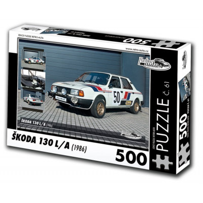 RETRO-AUTA Puzzle č. 61 Škoda 130 L,A (1986) 500 dílků