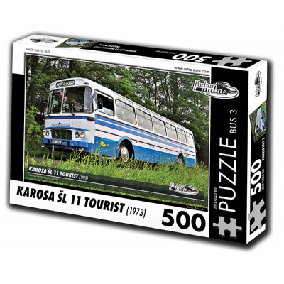 RETRO-AUTA Puzzle BUS č. 3 Karosa ŠL 11 TOURIST (1973) 500 dílků