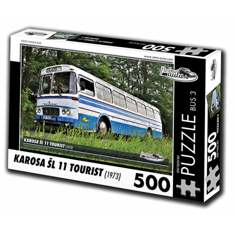 RETRO-AUTA Puzzle BUS č. 3 Karosa ŠL 11 TOURIST (1973) 500 dílků