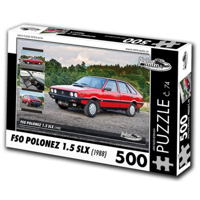 RETRO-AUTA Puzzle č. 74 FSO Polonez 1.5 SLX (1988) 500 dílků