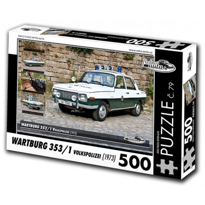 RETRO-AUTA Puzzle č. 79 Wartburg 353,1 Volkspolizei (1973) 500 dílků