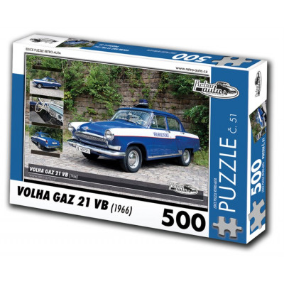 RETRO-AUTA Puzzle č. 51 Volha Gaz 21 VB (1966) 500 dílků