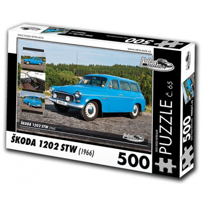 RETRO-AUTA Puzzle č. 65 Škoda 1202 STW (1966) 500 dílků