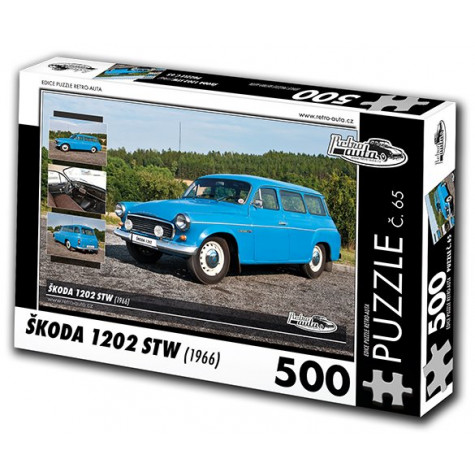 RETRO-AUTA Puzzle č. 65 Škoda 1202 STW (1966) 500 dílků