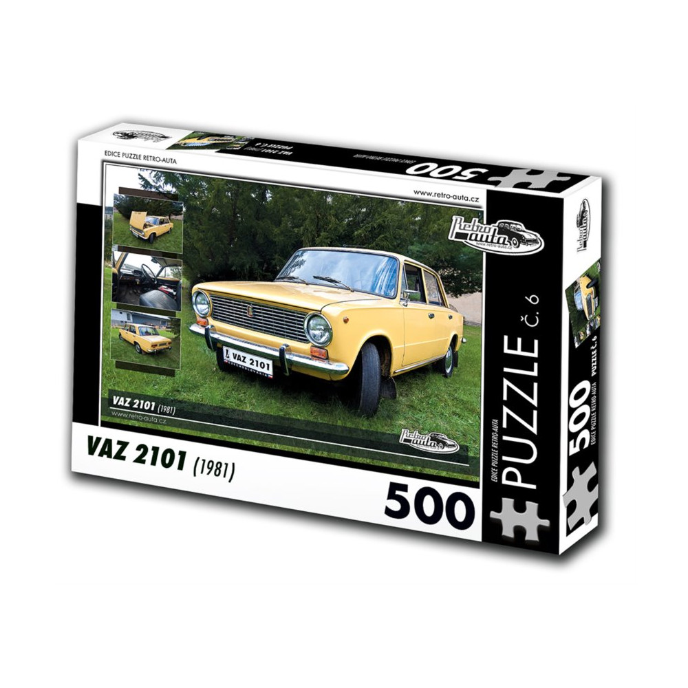 RETRO-AUTA Puzzle č. 6 VAZ 2101 (1981) 500 dílků