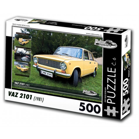 RETRO-AUTA Puzzle č. 6 VAZ 2101 (1981) 500 dílků