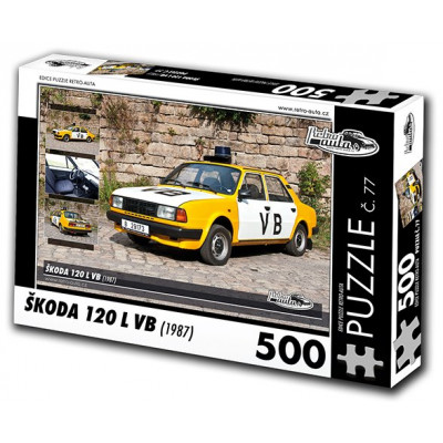 RETRO-AUTA Puzzle č. 77 Škoda 120 L VB (1987) 500 dílků