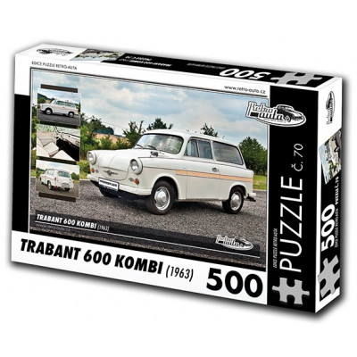 RETRO-AUTA Puzzle č. 70 Trabant 600 KOMBI (1963) 500 dílků