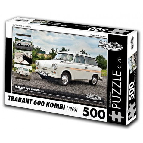RETRO-AUTA Puzzle č. 70 Trabant 600 KOMBI (1963) 500 dílků