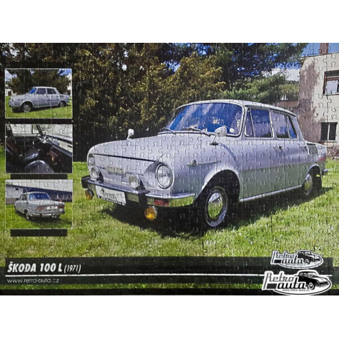 RETRO-AUTA Puzzle č. 8 Škoda 100 L (1971) 500 dílků