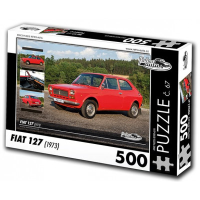 RETRO-AUTA Puzzle č. 67 Fiat 127 (1973) 500 dílků