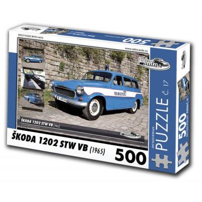 RETRO-AUTA Puzzle č. 17 Škoda 1202 STW VB (1965) 500 dílků