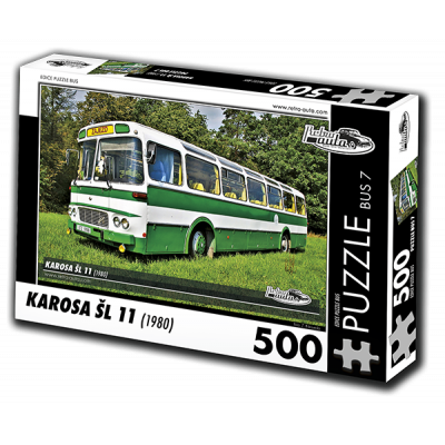 RETRO-AUTA Puzzle BUS č. 7 Karosa ŠL 11 (1980) 500 dílků