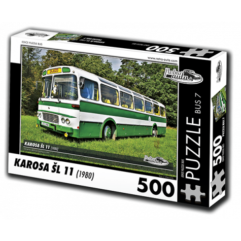 RETRO-AUTA Puzzle BUS č. 7 Karosa ŠL 11 (1980) 500 dílků