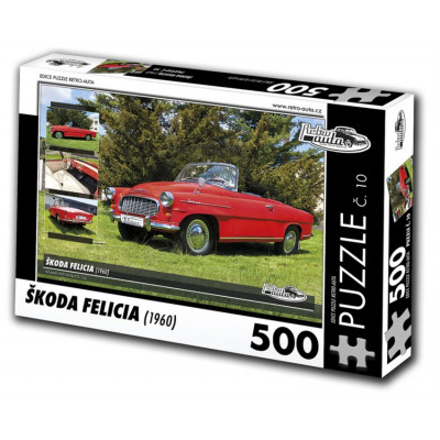 RETRO-AUTA Puzzle č. 10 Škoda Felicia (1960) 500 dílků