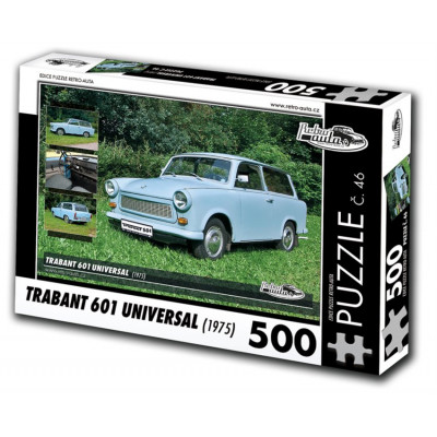 RETRO-AUTA Puzzle č. 46 Trabant 601 Universal (1975) 500 dílků