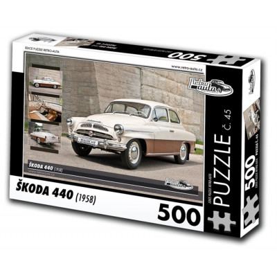 RETRO-AUTA Puzzle č. 45 Škoda 440 (1958) 500 dílků