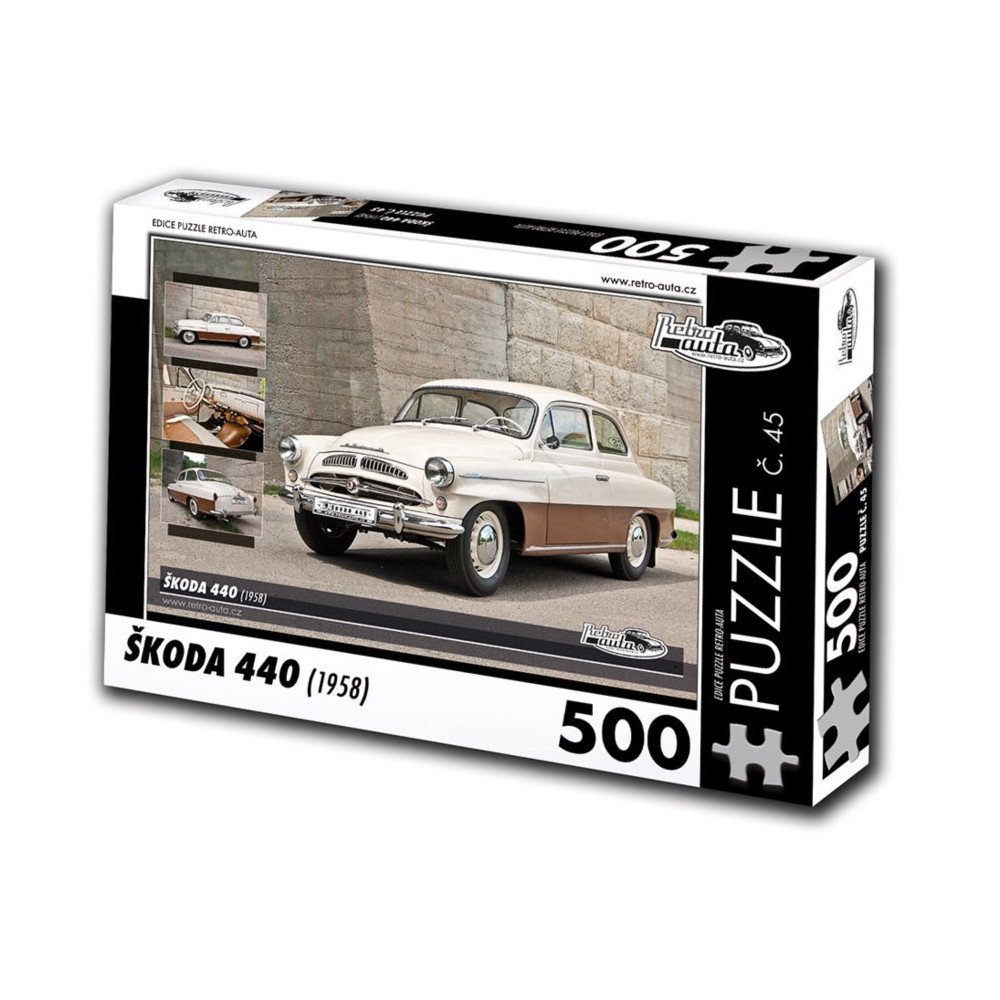 RETRO-AUTA Puzzle č. 45 Škoda 440 (1958) 500 dílků