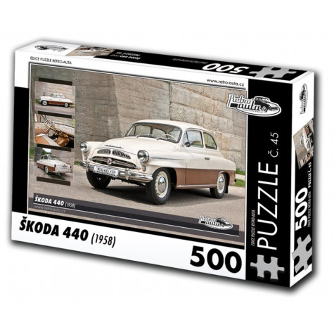 RETRO-AUTA Puzzle č. 45 Škoda 440 (1958) 500 dílků