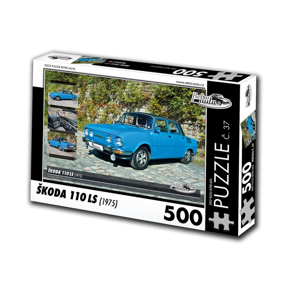 RETRO-AUTA Puzzle č. 37 Škoda 110 LS (1975) 500 dílků