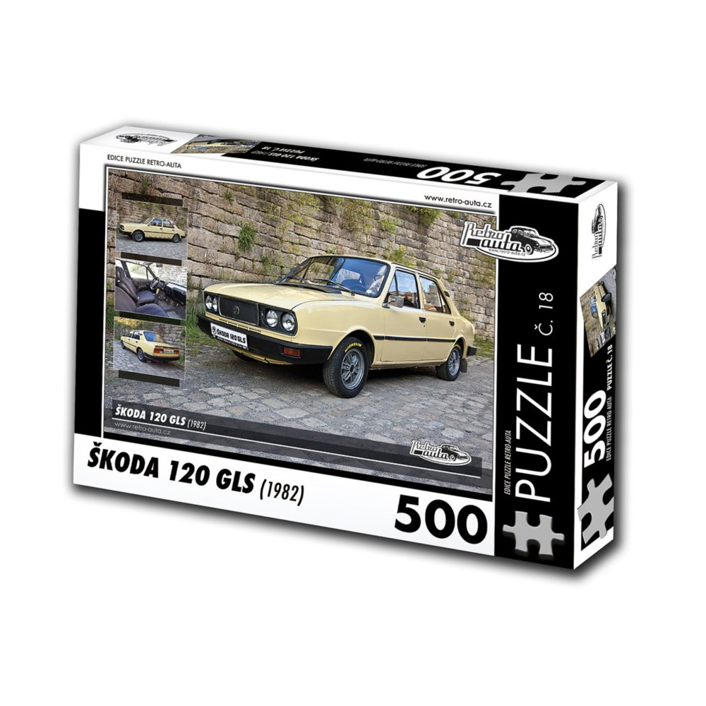 RETRO-AUTA Puzzle č. 18 Škoda 120 GLS (1982) 500 dílků