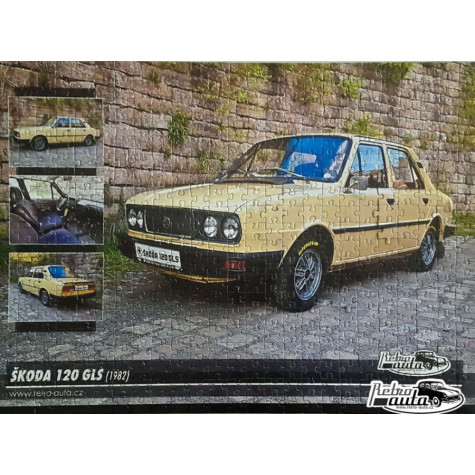 RETRO-AUTA Puzzle č. 18 Škoda 120 GLS (1982) 500 dílků