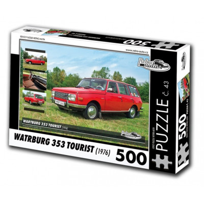 RETRO-AUTA Puzzle č. 43 Wartburg 353 Tourist (1976) 500 dílků