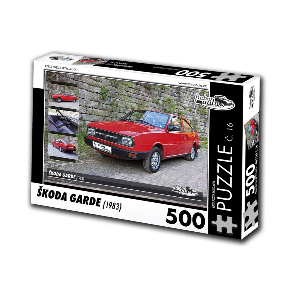 RETRO-AUTA Puzzle č. 16 Škoda Garde (1983) 500 dílků