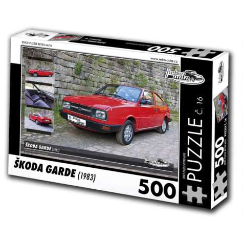 RETRO-AUTA Puzzle č. 16 Škoda Garde (1983) 500 dílků