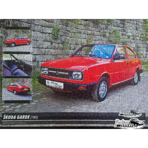 RETRO-AUTA Puzzle č. 16 Škoda Garde (1983) 500 dílků