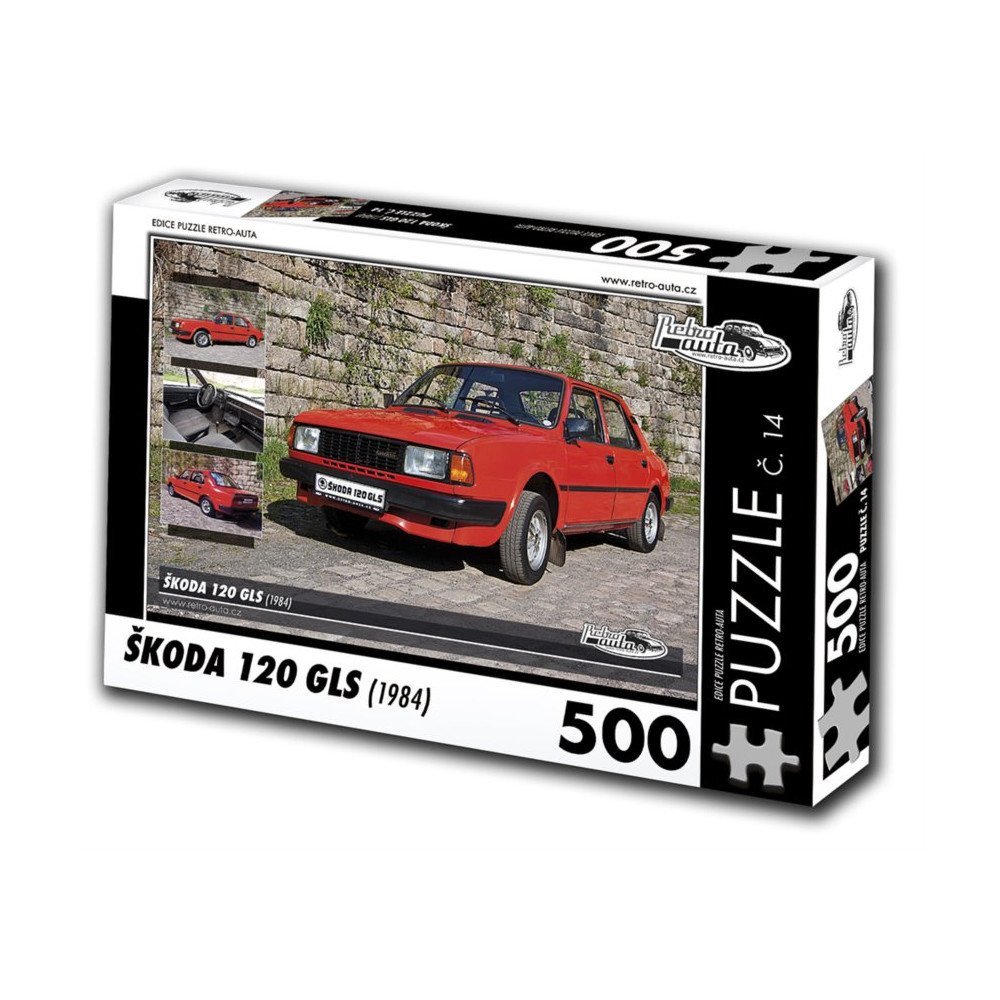 RETRO-AUTA Puzzle č. 14 Škoda 120 GLS (1984) 500 dílků