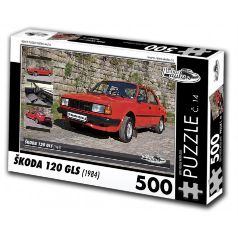 RETRO-AUTA Puzzle č. 14 Škoda 120 GLS (1984) 500 dílků