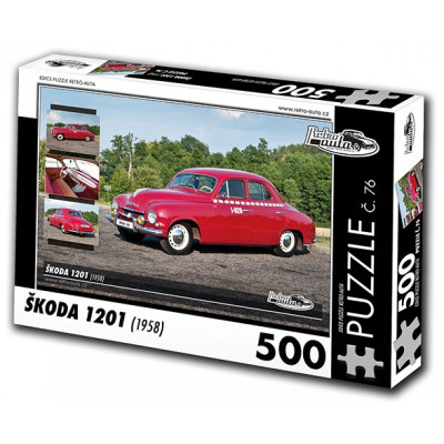 RETRO-AUTA Puzzle č. 76 Škoda 1201 (1958) 500 dílků