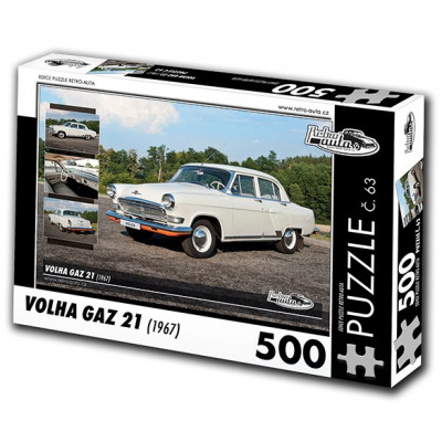 RETRO-AUTA Puzzle č. 63 Volha GAZ 21 (1967) 500 dílků