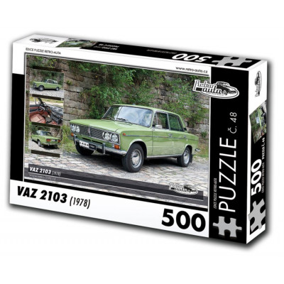 RETRO-AUTA Puzzle č. 48 Vaz 2103 (1978) 500 dílků