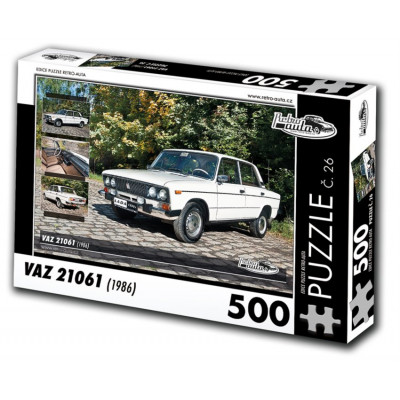 RETRO-AUTA Puzzle č. 26 VAZ 21061 (1986) 500 dílků