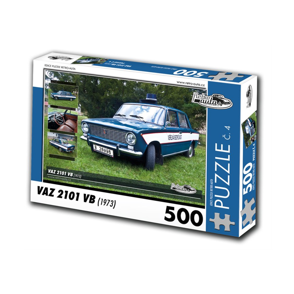 RETRO-AUTA Puzzle č. 4 VAZ 2101 VB (1973) 500 dílků