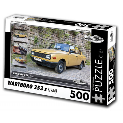 RETRO-AUTA Puzzle č. 21 Wartburg 353 s (1984) 500 dílků