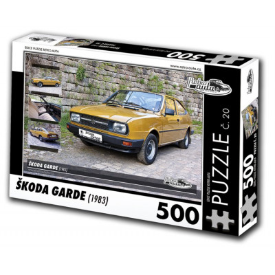 RETRO-AUTA Puzzle č. 20 Škoda Garde (1983) 500 dílků